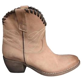 Via Roma 15 Leder Western Stiefeletten - Autre Marque