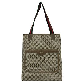 Gucci Vintage Sherry Line GG Logo Ledertasche