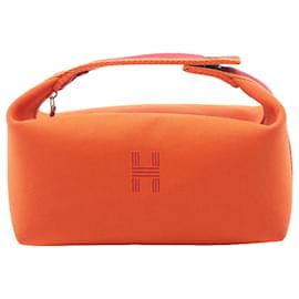 Hermès Orange Small Toile Bride A Brac Etui