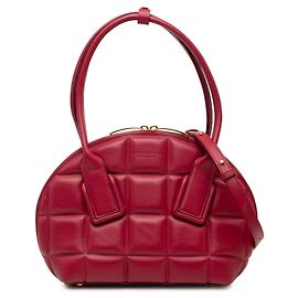 Borsa BV Swoop in pelle imbottita rossa piccola Bottega Veneta
