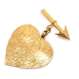 Spilla Chanel Gold Gold Plated Cambon Paris Arrow Heart Swing
