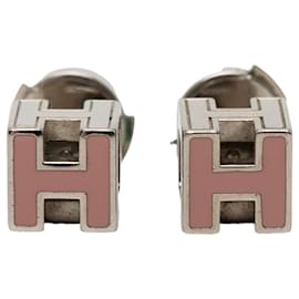 Hermès Earrings Silvery Pink Metal
