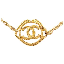 Collar con colgante de cadena vintage Chanel Coco Mark