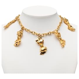 Collana con pendente a catena con nastro Vintage Chanel