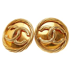 Orecchini a clip Chanel Coco Mark Vintage Gold
