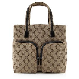 Tote Gucci Vintage GG Canvas Double Pocket
