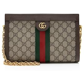 Borsa a Spalla Gucci GG Supreme Ophidia Medium Chain