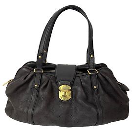 Louis Vuitton Lunar GM Mahina Schultertasche aus dunkelbraunem Leder