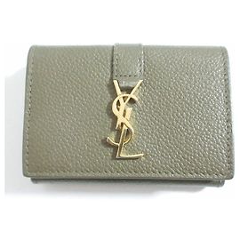 Portafoglio Origami Tiny Yves Saint Laurent in Khaki