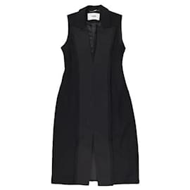 Fendi Tuxedo Plunge Neck Midi Dress