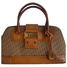 Borsa Bowling Christian Dior Monogram Tela Marrone e Pelle