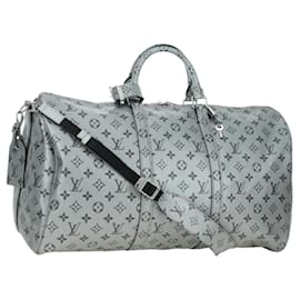LOUIS VUITTON Monogram Keepall Bandouliere 50 Borsa Argento M43848 Auth 179158SAM