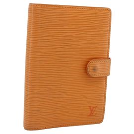 LOUIS VUITTON Epi Agenda PM Day Planner Cover Orange Mandarin R2005H Auth mr2461