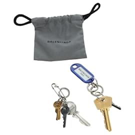 BALENCIAGA Old School Pierce metal Silver Gold Auth bs35093SAM - Balenciaga