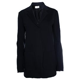 The Row, blazer nero con chiusura a scorrimento