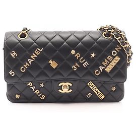 Bolsa de Alça Chanel Matelassé Double Flap Icon Charm