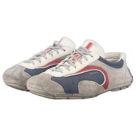 Prada 2000s Monte Carlo Driving Sneakers (5, weiß, marineblau, grau, rot)