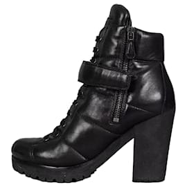 Autre Marque Prada Sport Knöchelstiefel aus schwarzem Leder Größe 37.5 gebraucht