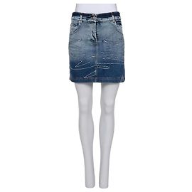 Minifalda de mezclilla azul chic Christian Dior - FR34/XS de segunda mano