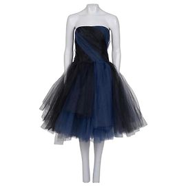 Vestido negro con hombros descubiertos Oscar de la Renta Talla US6/M Segunda mano