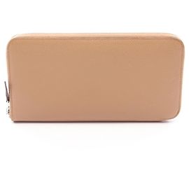 Cartera larga de seda Azap de Hermès marrón