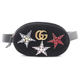 Borsa a tracolla/Borsa a mano Gucci GG Marmont con stella in strass