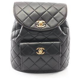 Zaino/Borsa Chanel Matelassé in agnello nero