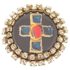Spilla Chanel Black Rhinestone