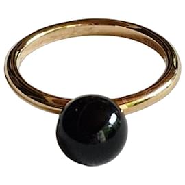 Autre Marque Anello Tiffany & Co. Hardware in oro rosa e onice nero