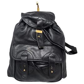 Gucci Lederrucksack Schwarz
