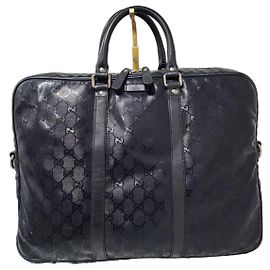 Gucci GG Imprimé Cartella Navy Blue