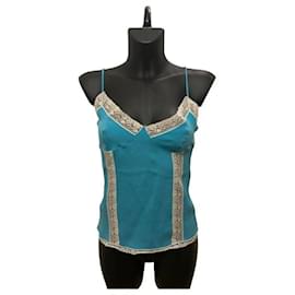 Dolce&Gabbana Blue and White Lace Top - Dolce & Gabbana