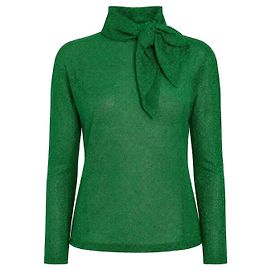 Autre Marque Top de lazo en lurex verde Delpozo