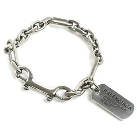 Bracciale con moschettone e targhette in ottone Balenciaga