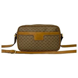 Mini borsa a tracolla in pelle Gucci Vintage Micro GG Logo