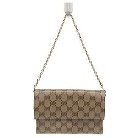 Portefeuille bandoulière à chaîne GG Crystal Gucci