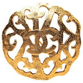 Spilla Chanel Gold CC placcata oro