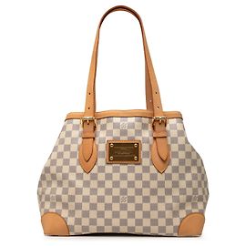Louis Vuitton White Damier Azur Hampstead MM