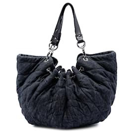 Borsa Tote Chanel Blue Quilted Denim Stretch Spirit