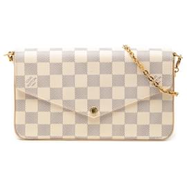 Louis Vuitton Pochette Felicie in Damier Azur bianco