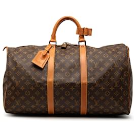Louis Vuitton Marrone Monogram Keepall 50