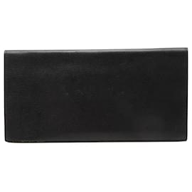 Hermès Bifold-Reisepasshülle aus schwarzem Leder