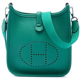 Hermès Green Taurillon Clemence Evelyne I TPM