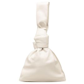 Borsa Bottega Veneta Mini BV Twist in pelle di vitello bianca