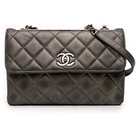 Chanel Gray Medium Lambskin Trendy CC Flap