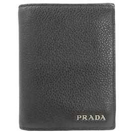 Prada Logo Leder-Bifold-Geldbörse