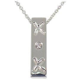 Tiffany & Co. 925 Kiss Bar Diamond Paloma Picasso Necklace