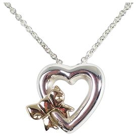 Collar con colgante Tiffany & Co. 925 750 Heart Ribbon