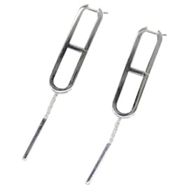 Boucles d'oreilles puces en argent Hermes Ever Chaine d'Ancre - Hermès