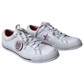 Converse One Star Sneakers Basse in Pelle - Bianco/Rosa